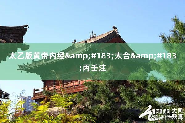 太乙版黄帝内经&#183;太合&#183;丙壬注