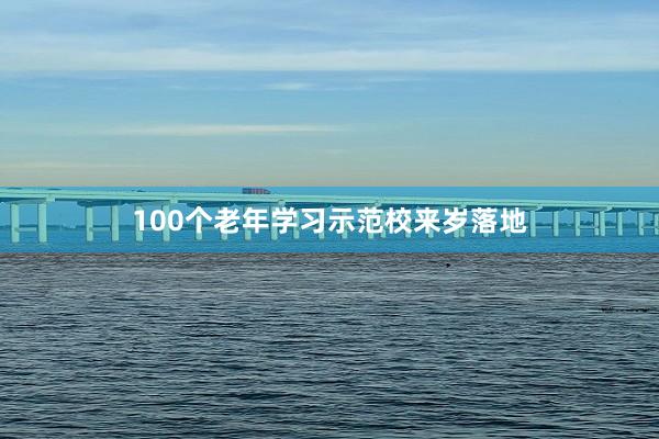 100个老年学习示范校来岁落地