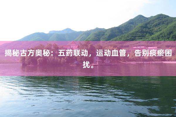 揭秘古方奥秘：五药联动，运动血管，告别痰瘀困扰。