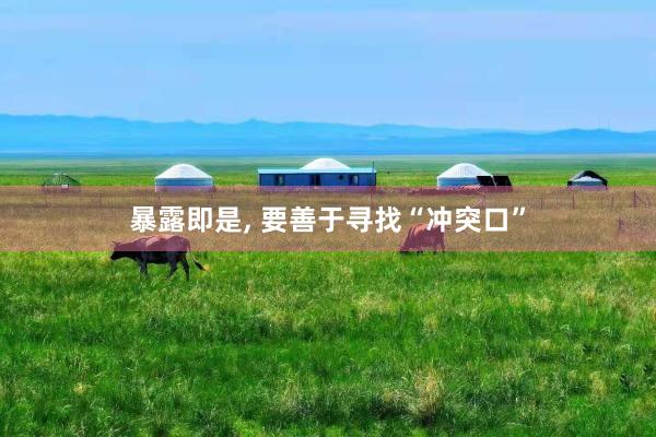 暴露即是, 要善于寻找“冲突口”