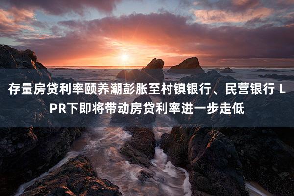 存量房贷利率颐养潮彭胀至村镇银行、民营银行 LPR下即将带动房贷利率进一步走低