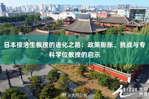 日本接洽生教授的进化之路：政策膨胀、挑战与专科学位教授的启示