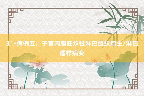 31-病例五：子宫内膜旺炽性淋巴组织增生/淋巴瘤样病变