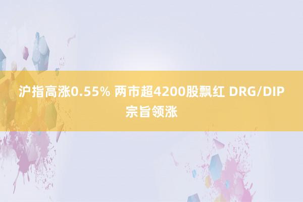沪指高涨0.55% 两市超4200股飘红 DRG/DIP宗旨领涨
