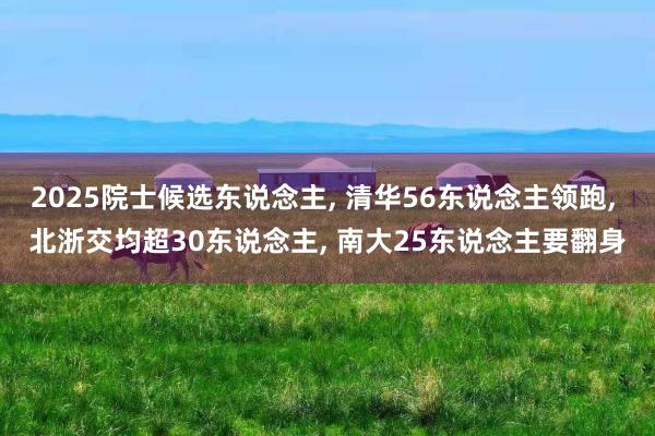 2025院士候选东说念主, 清华56东说念主领跑, 北浙交均超30东说念主, 南大25东说念主要翻身