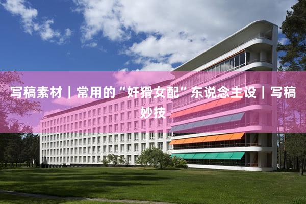 写稿素材｜常用的“奸猾女配”东说念主设｜写稿妙技